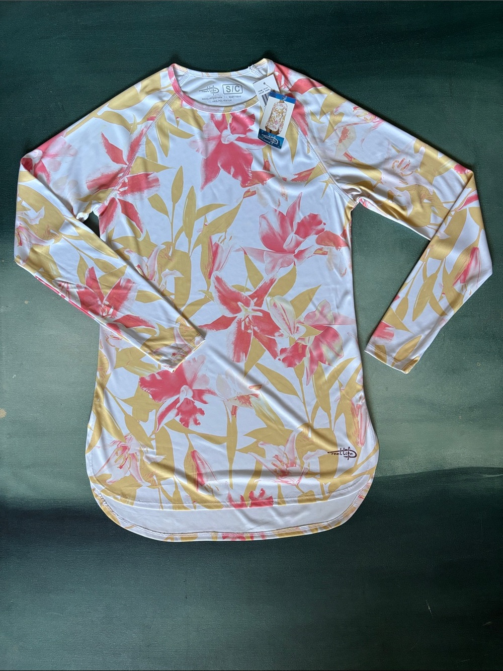 Reel Life Jax Long Sleeve Beach UV Cover Up Top Rash Guard